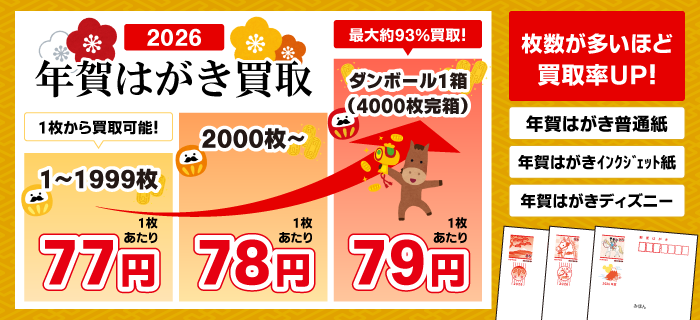 年賀状2026買取案内