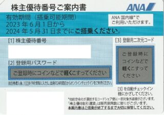ANA（全日空）株主優待券 - 名古屋の金券チケットショップ（各種買取